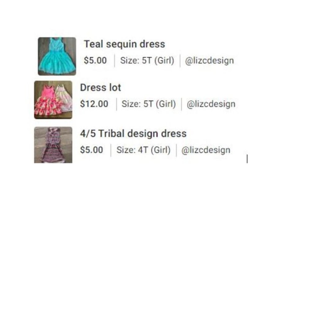 4 Dress lot @lizcdesign